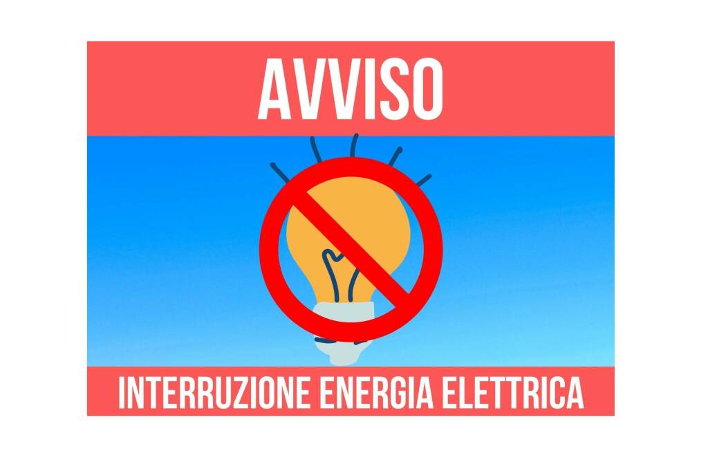 Possibili disservizi Uffici Comunali domani 5/12/2024 per interruzione energia elettrica