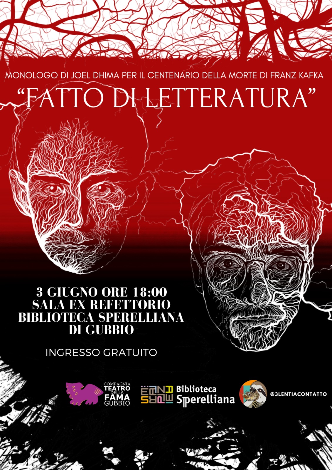 Monologo di Joel Dhima per il centenario della Morte di Franz Kafka